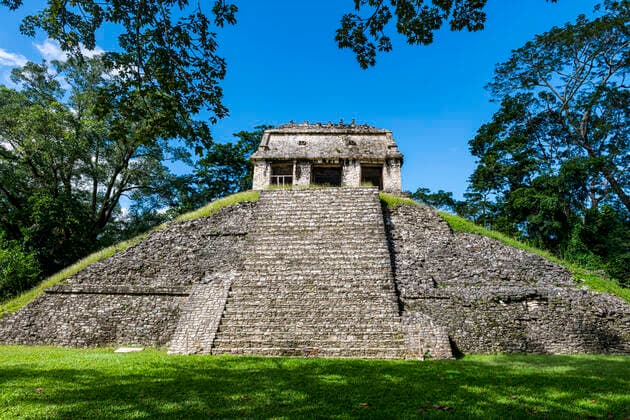 The Maya ruins of Palenque, UNESCO World Heritage Site, Chiapas, Mexico, North America Copyright: MichaelxRunkel 1184-5504