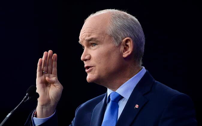 April 22, 2021, Ottawa, on, Canada: Conservative leader Erin O Toole holds a press conference in Ottawa on Thursday, April 22, 2021. Ottawa Canada  - ZUMAc35_ 20210422_zaf_c35_004 Copyright: xSeanxKilpatrickx