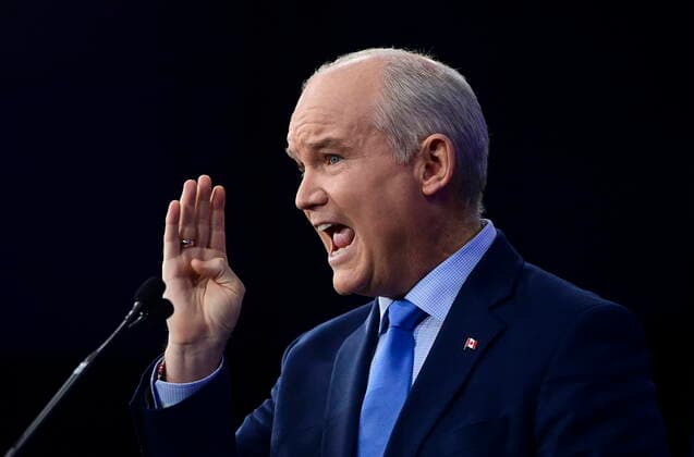 April 22, 2021, Ottawa, on, Canada: Conservative leader Erin O Toole holds a press conference in Ottawa on Thursday, April 22, 2021. Ottawa Canada  - ZUMAc35_ 20210422_zaf_c35_011 Copyright: xSeanxKilpatrickx