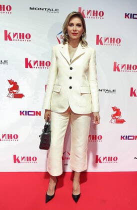 MOSCOW, RUSSIA - APRIL 23, 2021: Actress Anna Nevskaya poses for a photograph as she arrives for an Avans award ceremony at the 43rd Moscow International Film Festival. Avans is an award presented annually by Kinoreporter magazine to young film actors. Valery Sharifulin TASS  TS0FDE26