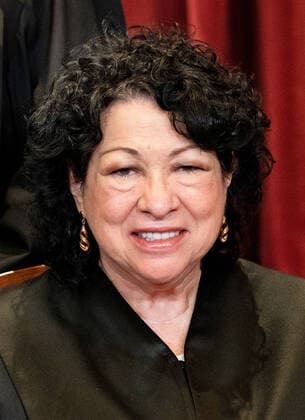 Associate Justice of the Supreme Court Sonia Sotomayor sits during a group photo of the Justices at the Supreme Court in Washington, DC on April 23, 2021. Copyright: xPoolxviaxCNPx MediaPunchx