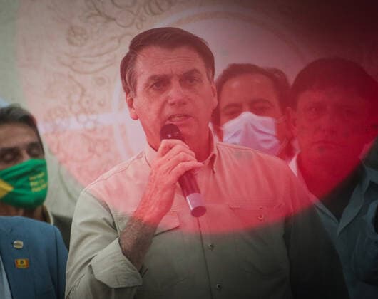 BELÉM, PA - 23.04.2021: BOLSONARO ENTREGA ALIMENTOS EM BELÉM - President Jair Bolsonaro (without a party) delivers food this Friday (23) in Belém do Pará. The event takes place at Belém Air Force Base and is part of the Brasil Fraterno initiative, which aims to serve needy families in regions of social crisis. x2057147x  FilipexBispo