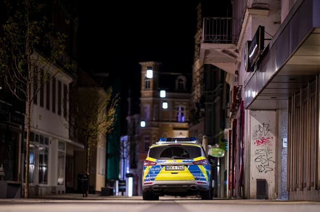 Coronavirus curfew in Herford Deserted streets were the rule in the city of Herford at night from 10 p.m. Photo Kirchner Media Wedel Herford North Rhine Westphalia Germany Copyright: xKirchner-Media Wedelx