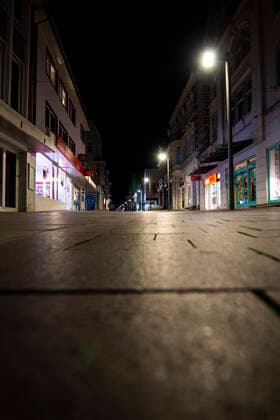 Coronavirus curfew in Bünde The streets in the city center of Bünde are deserted with the beginning of the federal state of emergency Photo Kirchner Media Wedel Bünde North Rhine Westphalia Germany Copyright: xKirchner-Media Wedelx