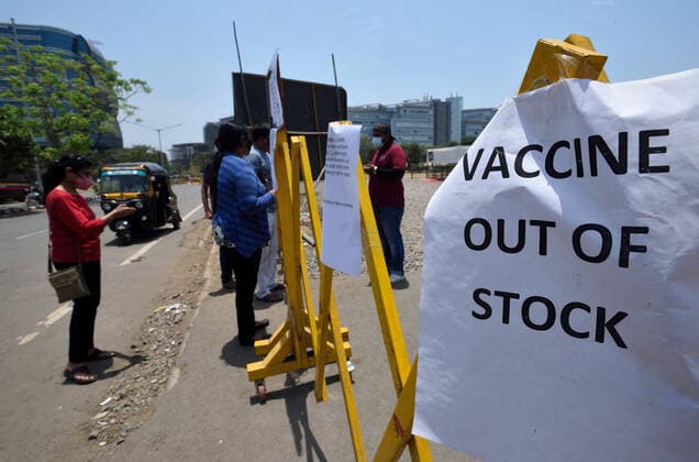 MUMBAI, INDIA ? APRIL 25: The covid Center in BKC has been closed due to shortage of covid-19 vaccine, on April 25, 2021 in Mumbai, India. (Photo by Satish Bate Hindustan Times ) Daily Life Amid Coronavirus Pandemic In India