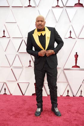 OscarÂ® nominee Travon Free arrives on the red carpet of The 93rd OscarsÂ® at Union Station in Los Angeles, CA on Sunday, April 25, 2021. Los Angeles CA USA  Copyright: xMattxPetitx 34135013THA