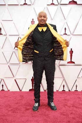 OscarÂ® nominee Travon Free arrives on the red carpet of The 93rd OscarsÂ® at Union Station in Los Angeles, CA on Sunday, April 25, 2021. Los Angeles CA USA  Copyright: xMattxPetitx 34135014THA