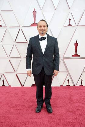 OscarÂ® nominee Carlos CortÃ s arrives on the red carpet of The 93rd OscarsÂ® at Union Station in Los Angeles, CA on Sunday, April 25, 2021. Los Angeles CA USA  Copyright: xMattxPetitx 34135021THA