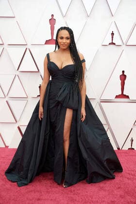 Nicolette Robinson arrives on the red carpet of The 93rd OscarsÂ® at Union Station in Los Angeles, CA on Sunday, April 25, 2021. Los Angeles CA USA  Copyright: xMattxPetitx 34135086THA
