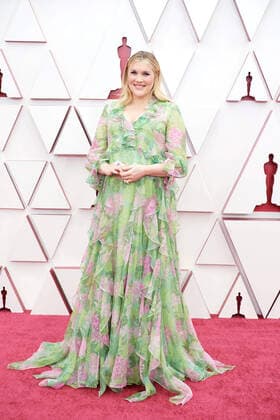 OscarÂ® nominee Emerald Fennell arrives on the red carpet of The 93rd OscarsÂ® at Union Station in Los Angeles, CA on Sunday, April 25, 2021. Los Angeles CA USA  Copyright: xMattxPetitx 34135103THA
