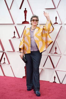 OscarÂ® nominee Elizabeth Keenan arrives on the red carpet of The 93rd OscarsÂ® at Union Station in Los Angeles, CA on Sunday, April 25, 2021. Los Angeles CA USA  Copyright: xMattxPetitx 34135110THA