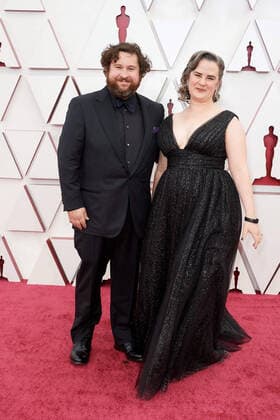 OscarÂ® nominee Michael Govier and guest arrive on the red carpet of The 93rd OscarsÂ® at Union Station in Los Angeles, CA on Sunday, April 25, 2021. Los Angeles CA USA  Copyright: xMattxPetitx 34135130THA