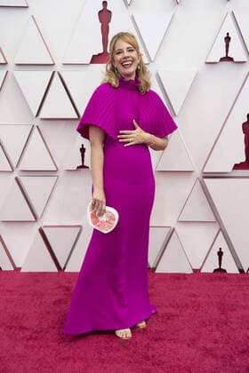 OscarÂ® nominee Erica Rivinoja arrives on the red carpet of The 93rd OscarsÂ® at Union Station in Los Angeles, CA on Sunday, April 25, 2021. Los Angeles CA USA  Copyright: xMattxPetitx 34135132THA