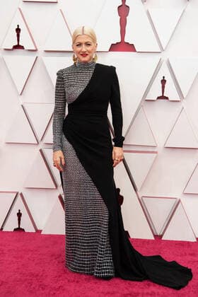 OscarÂ® nominee Trish Summerville arrives on the red carpet of The 93rd OscarsÂ® at Union Station in Los Angeles, CA on Sunday, April 25, 2021. Los Angeles CA USA  Copyright: xMattxPetitx 34135142THA