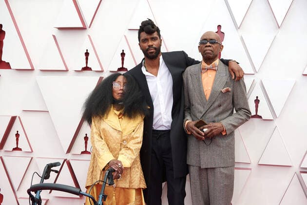 OscarÂ® nominee Shaka King (Center) arrives on the red carpet of The 93rd OscarsÂ® at Union Station in Los Angeles, CA on Sunday, April 25, 2021. Los Angeles CA USA  Copyright: xMattxPetitx 34135162THA