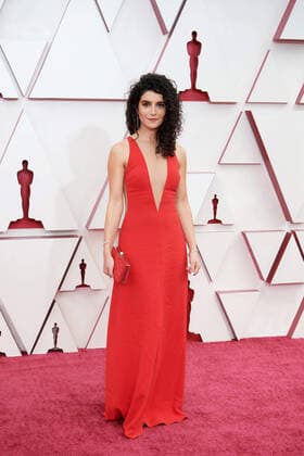 OscarÂ® nominee Nina Pedrad arrives on the red carpet of The 93rd OscarsÂ® at Union Station in Los Angeles, CA on Sunday, April 25, 2021. Los Angeles CA USA  Copyright: xMattxPetitx 34135164THA