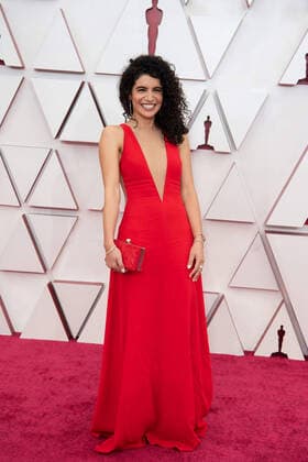 OscarÂ® nominee Nina Pedrad arrives on the red carpet of The 93rd OscarsÂ® at Union Station in Los Angeles, CA on Sunday, April 25, 2021. Los Angeles CA USA  Copyright: xMattxPetitx 34135180THA