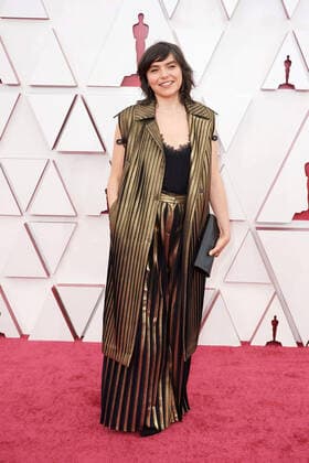 OscarÂ® nominee Bianca Oana arrives on the red carpet of The 93rd OscarsÂ® at Union Station in Los Angeles, CA on Sunday, April 25, 2021. Los Angeles CA USA  Copyright: xMattxPetitx 34135188THA