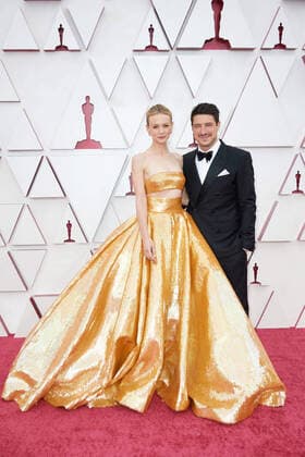 OscarÂ® nominee Carey Mulligan and Marcus Mumford arrive on the red carpet of The 93rd OscarsÂ® at Union Station in Los Angeles, CA on Sunday, April 25, 2021. Los Angeles CA USA  Copyright: xMattxPetitx 34135200THA
