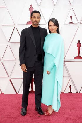 OscarÂ® nominee Riz Ahmed and Fatima Farheen Mirza arrive on the red carpet of The 93rd OscarsÂ® at Union Station in Los Angeles, CA on Sunday, April 25, 2021. Los Angeles CA USA  Copyright: xMattxPetitx 34135205THA