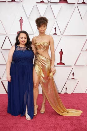 Guest and OscarÂ® nominee Andra Day arrive on the red carpet of The 93rd OscarsÂ® at Union Station in Los Angeles, CA on Sunday, April 25, 2021. Los Angeles CA USA  Copyright: xMattxPetitx 34135207THA