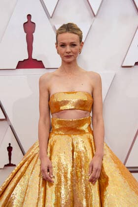 OscarÂ® nominee Carey Mulligan arrives on the red carpet of The 93rd OscarsÂ® at Union Station in Los Angeles, CA on Sunday, April 25, 2021. Los Angeles CA USA  Copyright: xMattxPetitx 34135234THA
