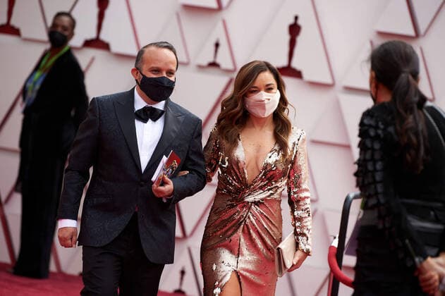 OscarÂ® nominee Carlos Cortes arrives on the red carpet of The 93rd OscarsÂ® at Union Station in Los Angeles, CA on Sunday, April 25, 2021. Los Angeles CA USA  Copyright: xMattxPetitx 34135264THA