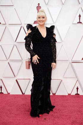 OscarÂ® nominee Eryn Krueger Mekash arrives on the red carpet of The 93rd OscarsÂ® at Union Station in Los Angeles, CA on Sunday, April 25, 2021. Los Angeles CA USA  Copyright: xMattxPetitx 34135278THA