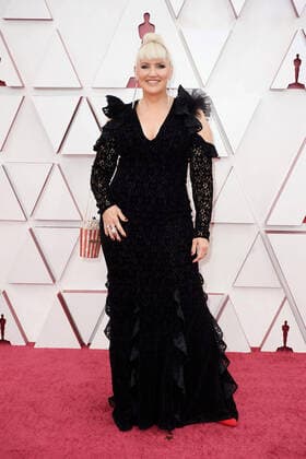 OscarÂ® nominee Eryn Krueger Mekash arrives on the red carpet of The 93rd OscarsÂ® at Union Station in Los Angeles, CA on Sunday, April 25, 2021. Los Angeles CA USA  Copyright: xMattxPetitx 34135279THA