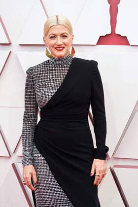 OscarÂ® nominee Trish Summerville arrives on the red carpet of The 93rd OscarsÂ® at Union Station in Los Angeles, CA on Sunday, April 25, 2021. Los Angeles CA USA  Copyright: xMattxPetitx 34135325THA