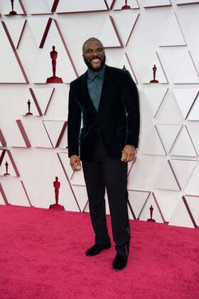 Gene Hersholt Award winner Tyler Perry arrives on the red carpet of The 93rd OscarsÂ® at Union Station in Los Angeles, CA on Sunday, April 25, 2021. Los Angeles CA USA  Copyright: xMattxPetitx 34135374THA