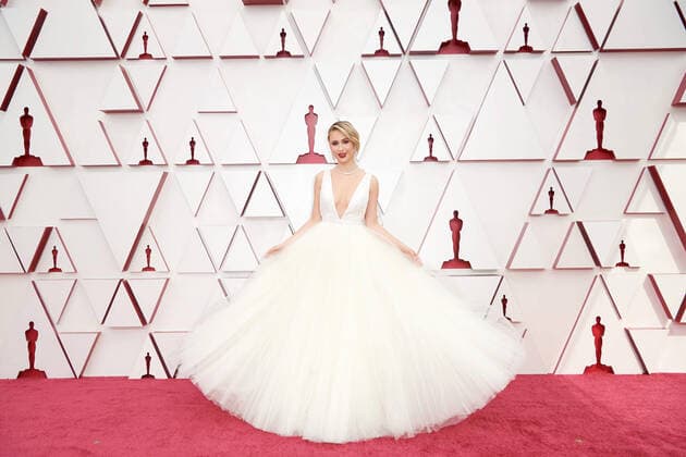 OscarÂ® nominee Maria Bakalova arrives on the red carpet of The 93rd OscarsÂ® at Union Station in Los Angeles, CA on Sunday, April 25, 2021. Los Angeles CA USA  Copyright: xMattxPetitx 34135437THA