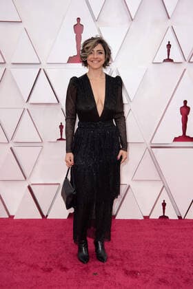 OscarÂ® nominee Alice Doyard arrives on the red carpet of The 93rd OscarsÂ® at Union Station in Los Angeles, CA on Sunday, April 25, 2021. Los Angeles CA USA  Copyright: xMattxPetitx 34135442THA