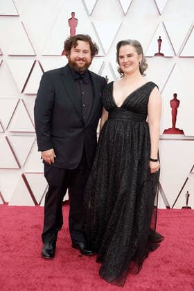 April 25, 2021, Los Angeles, California, USA: Oscar nominee MICHAEL GOVIER and guest arrive on the red carpet of The 93rd Oscars at Union Station. Los Angeles USA  - ZUMA 20210425_mda_z03_071 Copyright: xMattxPetitx