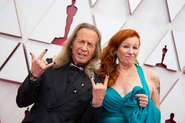 OscarÂ® nominee Paul Raci and Liz Hanley Raci arrive on the red carpet of The 93rd OscarsÂ® at Union Station in Los Angeles, CA on Sunday, April 25, 2021. Los Angeles CA USA  Copyright: xMattxPetitx 34135478THA
