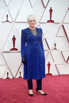 OscarÂ® nominee Glenn Close on the red carpet with of The 93rd OscarsÂ® at Union Station in Los Angeles, CA on Sunday, April 25, 2021. Los Angeles CA USA  Copyright: xMattxPetitx 34135491THA