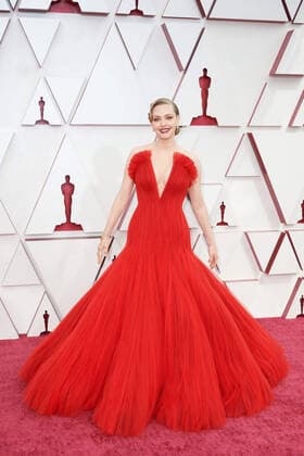 OscarÂ® nominee Amanda Seyfried arrives on the red carpet of The 93rd OscarsÂ® at Union Station in Los Angeles, CA on Sunday, April 25, 2021. Los Angeles CA USA  Copyright: xMattxSaylesx 34135513THA