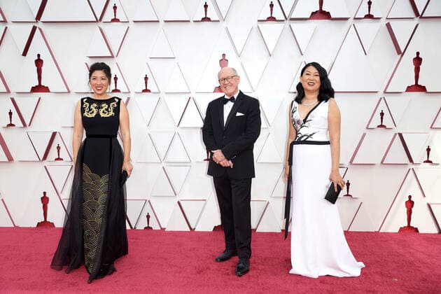 OscarÂ® nominees Gennie Rim, Glen Keane, and Peilin Chou on the red carpet of The 93rd OscarsÂ® at Union Station in Los Angeles, CA on Sunday, April 25, 2021. Los Angeles CA USA  Copyright: xMattxSaylesx 34135521THA