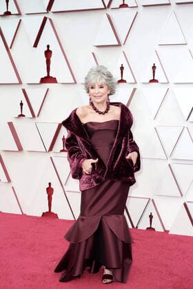 Rita Moreno on the red carpet of The 93rd OscarsÂ® at Union Station in Los Angeles, CA on Sunday, April 25, 2021. Los Angeles CA USA  Copyright: xMattxPetitx 34135528THA