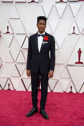 OscarÂ® nominee Jon Batiste arrives on the red carpet of The 93rd OscarsÂ® at Union Station in Los Angeles, CA on Sunday, April 25, 2021. Los Angeles CA USA  Copyright: xMattxPetitx 34135561THA