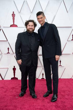OscarÂ® nominees Michael Govier and Will McCormack arrive on the red carpet of The 93rd OscarsÂ® at Union Station in Los Angeles, CA on Sunday, April 25, 2021. Los Angeles CA USA  Copyright: xMattxPetitx 34135565THA