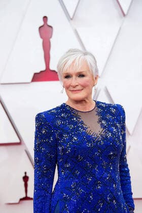 OscarÂ® nominee Glenn Close arrives on the red carpet of The 93rd OscarsÂ® at Union Station in Los Angeles, CA on Sunday, April 25, 2021. Los Angeles CA USA  Copyright: xMattxPetitx 34135584THA