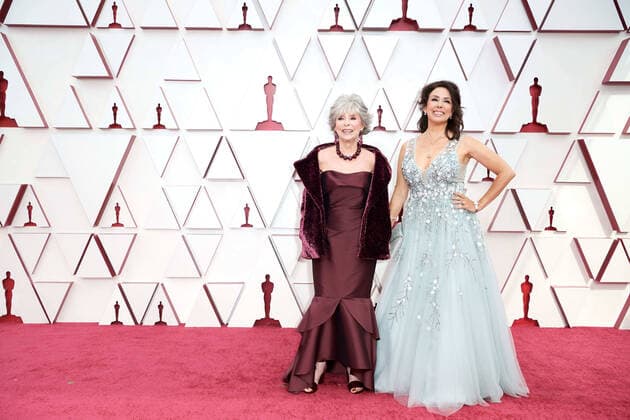 April 25, 2021, Los Angeles, California, USA: RITA MORENO and Fernanda Luisa Gordon arrive on the red carpet of The 93rd Oscars at Union Station. Los Angeles USA  - ZUMA 20210425_mda_z03_274 Copyright: xMattxSaylesx