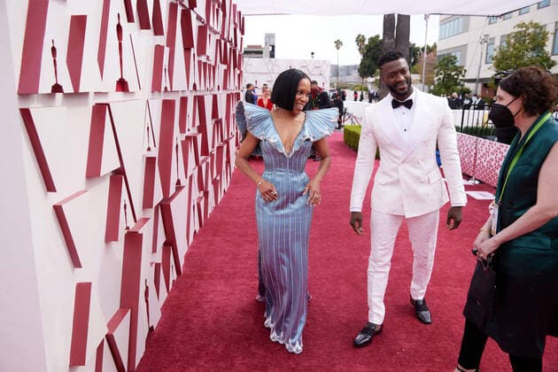 Regina King arrives on the red carpet of The 93rd OscarsÂ® at Union Station in Los Angeles, CA on Sunday, April 25, 2021. Los Angeles CA USA  Copyright: xMattxSaylesx 34135627THA