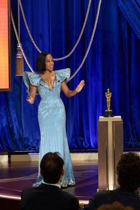 Regina King presents the OscarÂ® for Original Screenplay during the live ABC Telecast of The 93rd OscarsÂ® at Union Station in Los Angeles, CA on Sunday, April 25, 2021. Los Angeles CA USA  Copyright: xToddxWawrychukx 34135632THA