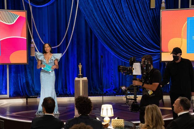 Regina King presents the OscarÂ® for Adapted Screenplay during the live ABC Telecast of The 93rd OscarsÂ® at Union Station in Los Angeles, CA on Sunday, April 25, 2021. Los Angeles CA USA  Copyright: xToddxWawrychukx 34135648THA