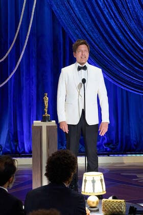 Thomas Vinterberg accepts the OscarÂ® for International Feature Film on behalf of Denmark during the live ABC Telecast of The 93rd OscarsÂ® at Union Station in Los Angeles, CA on Sunday, April 25, 2021. Los Angeles CA USA  Copyright: xToddxWawrychukx 34135650THA