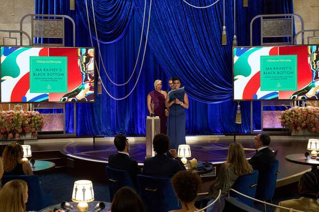 Jamika Wilson, Sergio Lopez-Rivera and Mia Neal accept the OscarÂ® for Makeup and Hairstyling during the live ABC Telecast of The 93rd OscarsÂ® at Union Station in Los Angeles, CA on Sunday, April 25, 2021. Los Angeles CA USA  Copyright: xToddxWawrychukx 34135672THA
