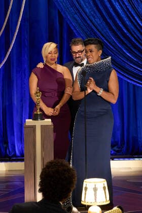 Jamika Wilson, Sergio Lopez-Rivera and Mia Neal accept the OscarÂ® for Makeup and Hairstyling during the live ABC Telecast of The 93rd OscarsÂ® at Union Station in Los Angeles, CA on Sunday, April 25, 2021. Los Angeles CA USA  Copyright: xToddxWawrychukx 34135734THA