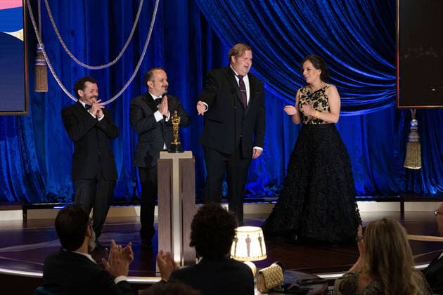 Jaime Baksht, Carlos CortÃ s, Phillip Bladh and Michelle Couttolenc accept the OscarÂ® for Sound during the live ABC Telecast of The 93rd OscarsÂ® at Union Station in Los Angeles, CA on Sunday, April 25, 2021. Los Angeles CA USA  Copyright: xToddxWawrychukx 34135737THA